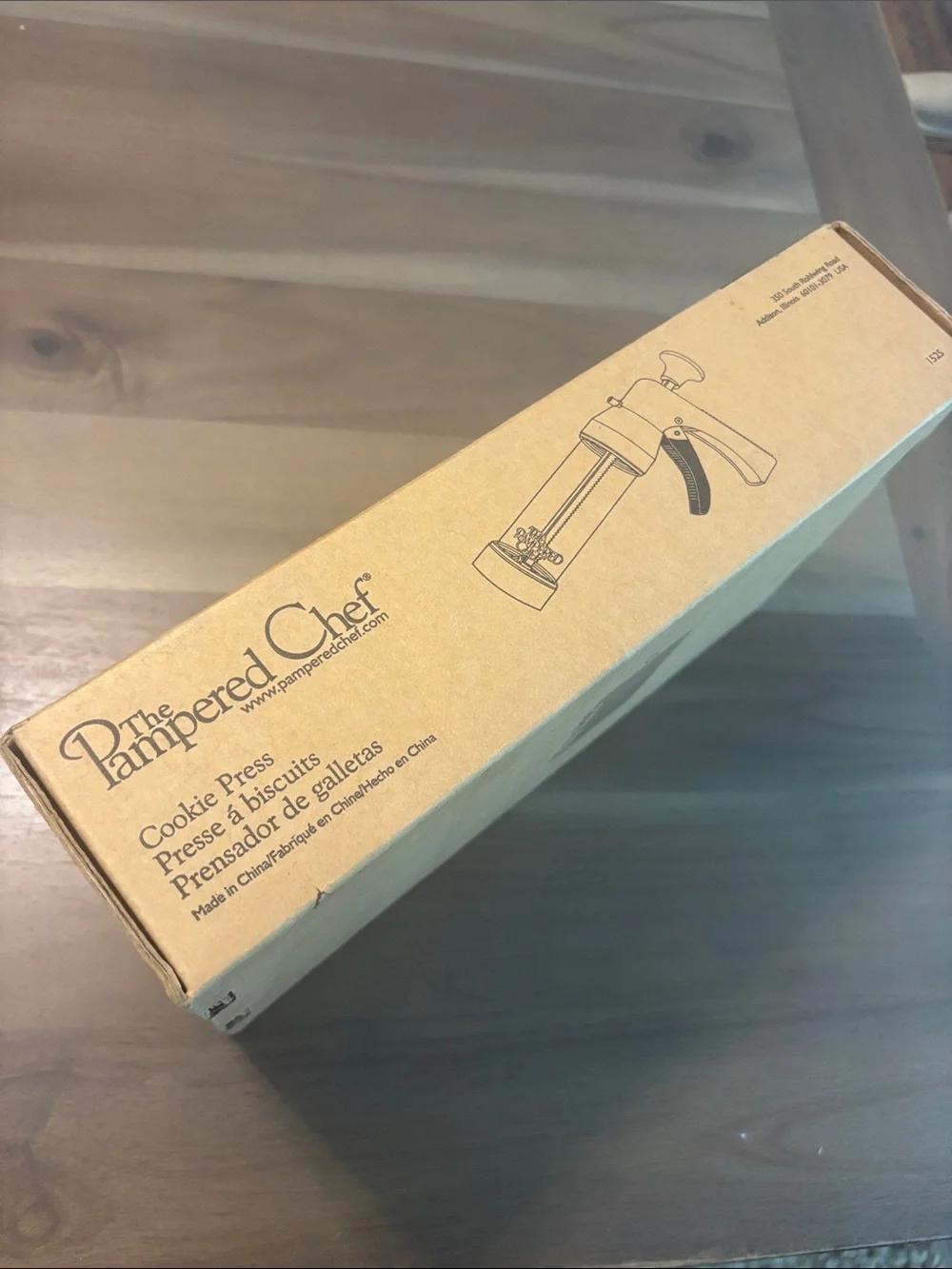 The Pampered Chef Cookie Press Box - Tan and Black